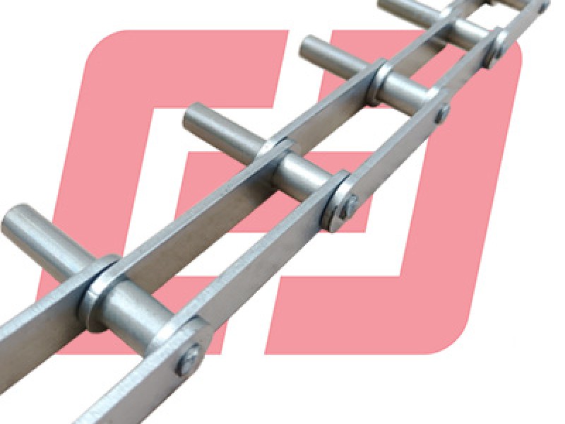 Chaine inox a douilles et axes debordants